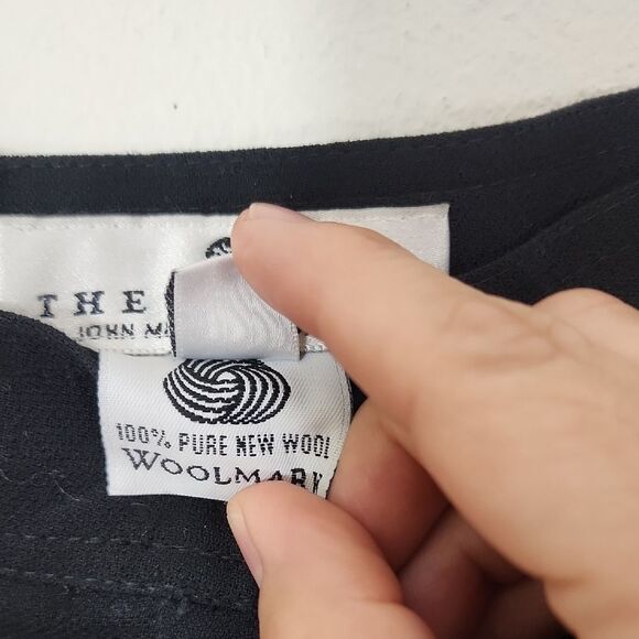 The Studio John Meyer of Norwich Wool Black Lined Trousers NWT Size 8P - Picture 4 of 11